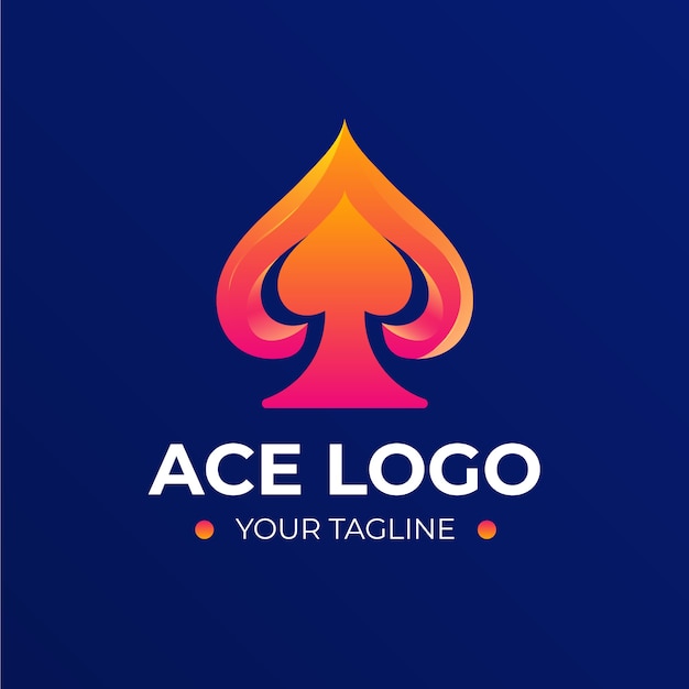 Vector gradient ace logo template