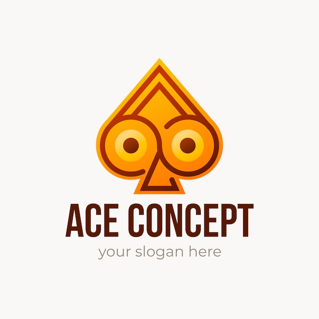 Gradient ace logo template