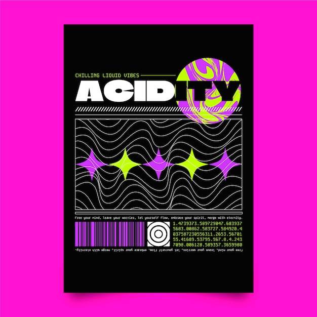 gradient acid style poster template