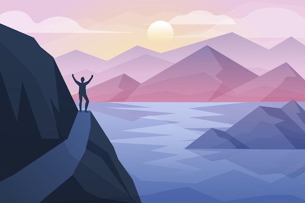 Vector gradient adventure background