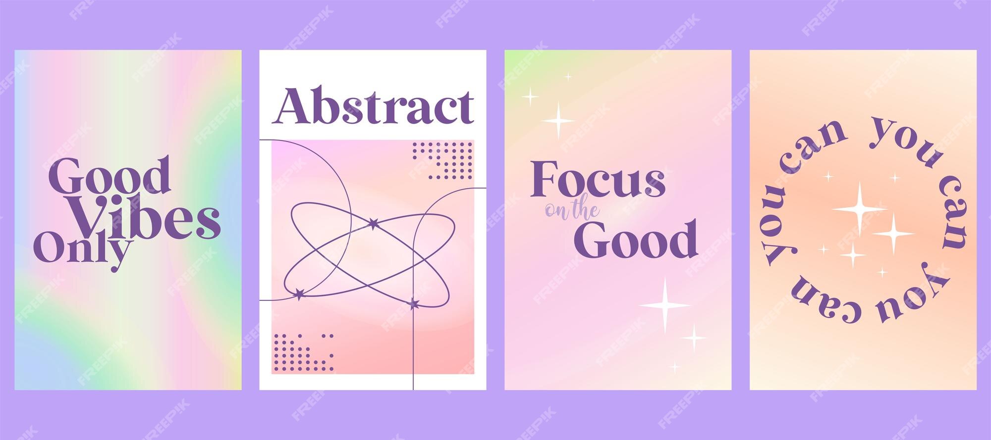 Premium Vector  Gradient aesthetic good vibe poster inspiring