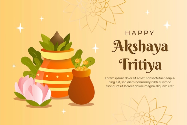 Vector gradient akshaya tritiya background