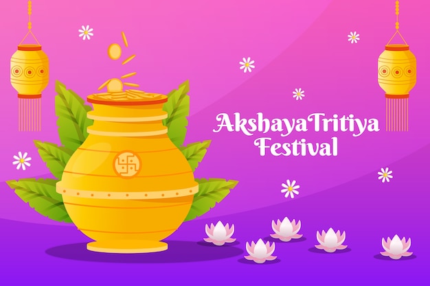 グラデーションakshayatritiya背景