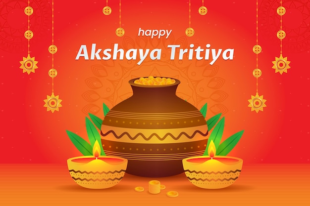 グラデーションakshayatritiya背景
