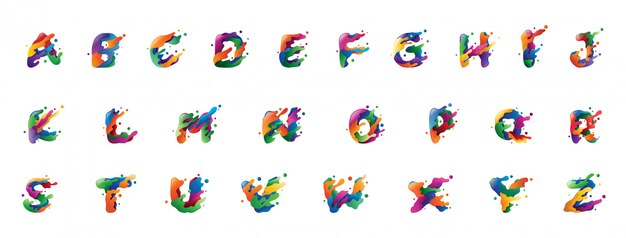 Gradient alphabet for logos
