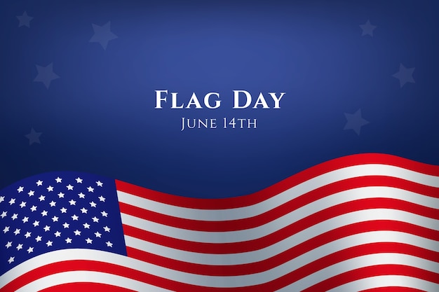 Vector gradient american flag day background