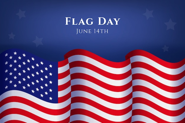 Vector gradient american flag day background