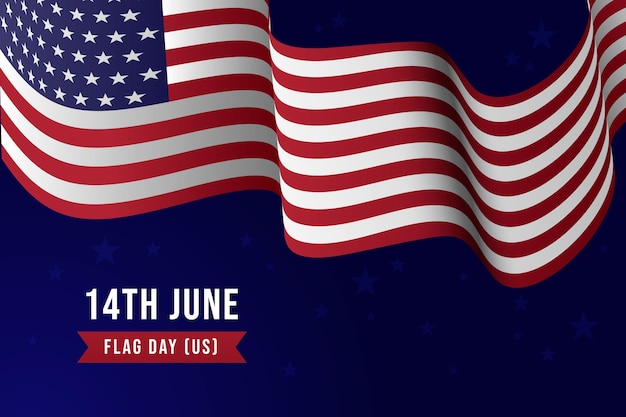 Vector gradient american flag day background