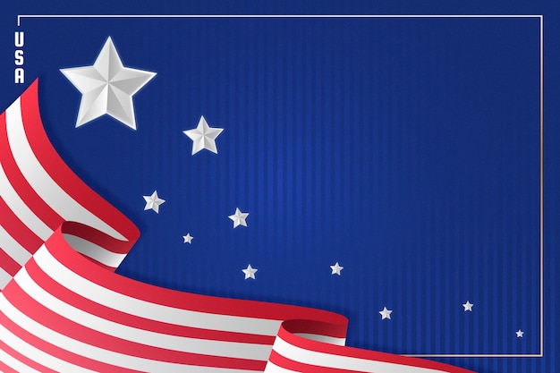 Vector gradient american flag day background
