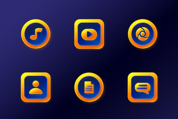 Gradient Apps Icon Vector Set