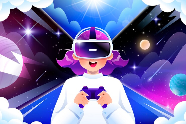 Vector 그라디언트 ar 및 vr 배경