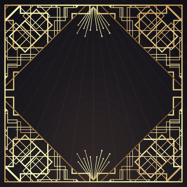 Gradient art deco frame