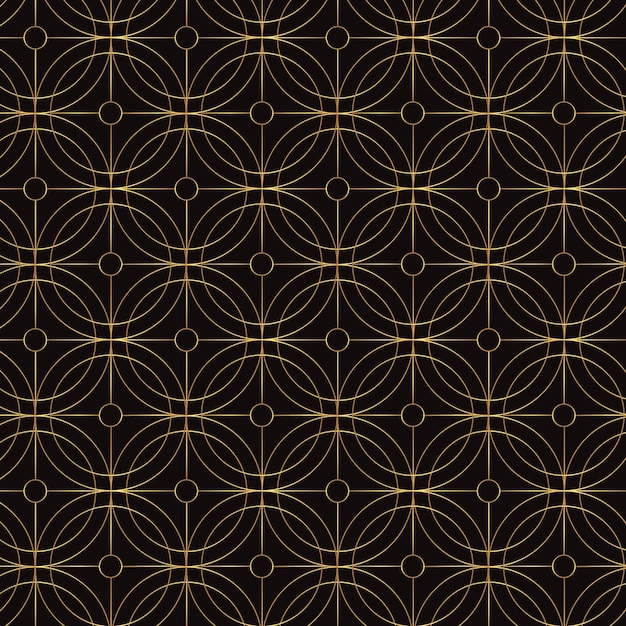 Vector gradient art deco pattern design