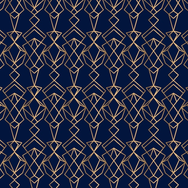 Vector gradient art deco pattern design