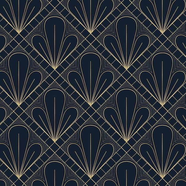 Gradient art deco pattern design