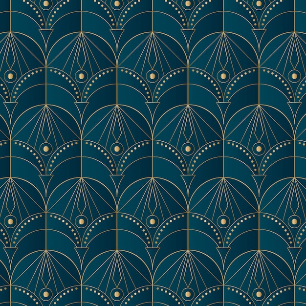 Vector gradient art deco pattern