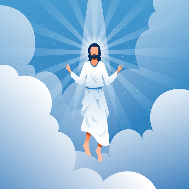 gradient ascension day illustration