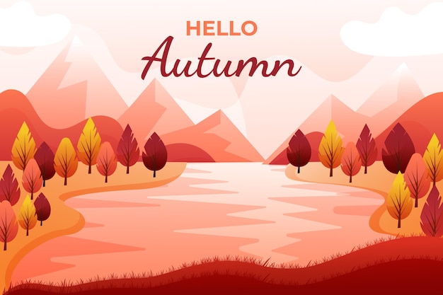 Vector gradient autumn background