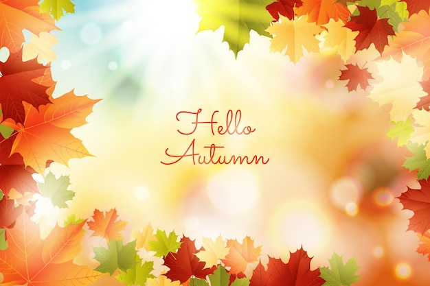 Gradient autumn background