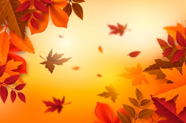 Vector gradient autumn background