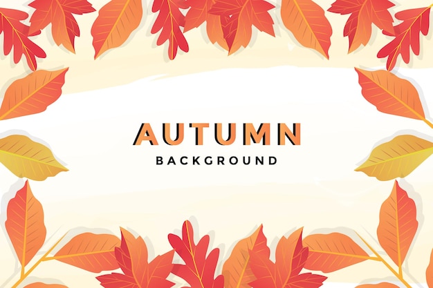 Gradient autumn leaves background illustration