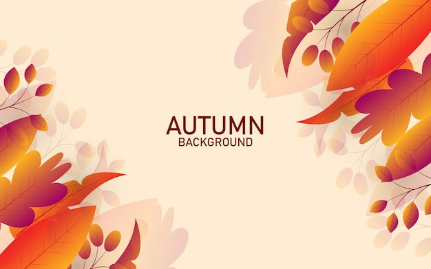 Gradient autumn leaves background