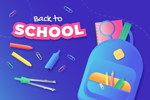 Vector gradient back to school background