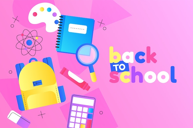 Gradient back to school background