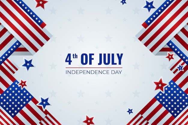 Vector gradient background for american 4th of july celebration