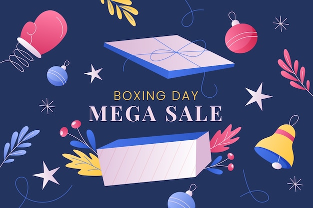 Gradient background for boxing day sales