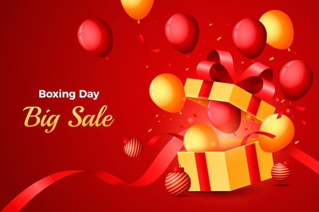 Gradient background for boxing day shopping