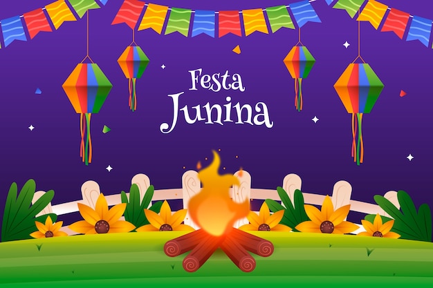 Gradient background for brazilian festas juninas festivities