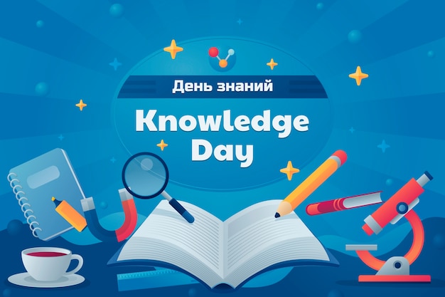 Vector gradient background for knowledge day celebration