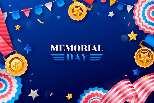 Gradient background for memorial day celebration