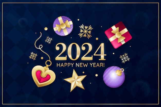 Gradient background for new year 2024 celebration