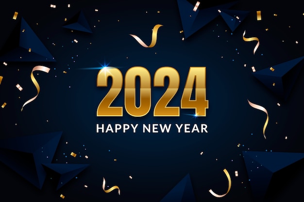 Gradient background for new year 2024 celebration