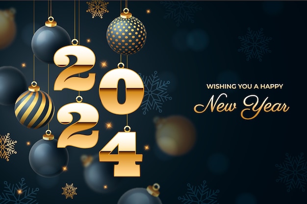 Gradient background for new year 2024 celebration