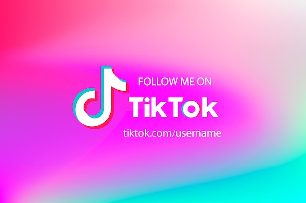 Gradient background for tik tok follow me on tik tok
