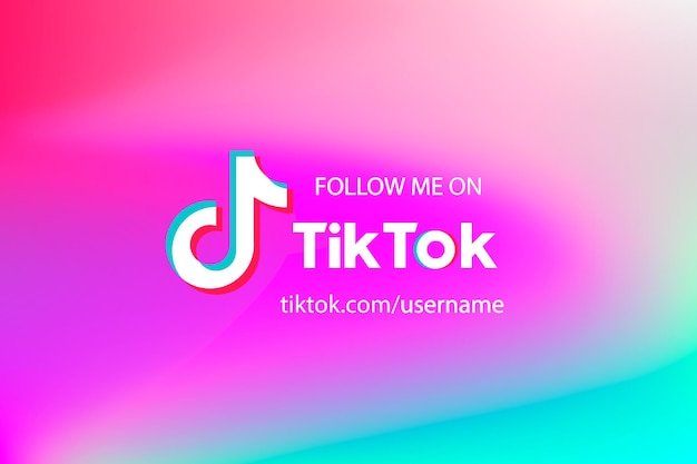 Vettore sfondo sfumato per tik tok seguimi su tik tok