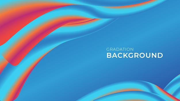 Gradient background with 3d fluid shapes