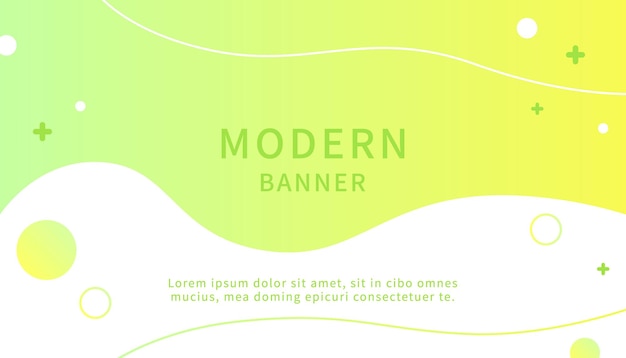 Gradient background with wave shape and circles