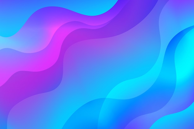 Vector gradient background with wavy shapes