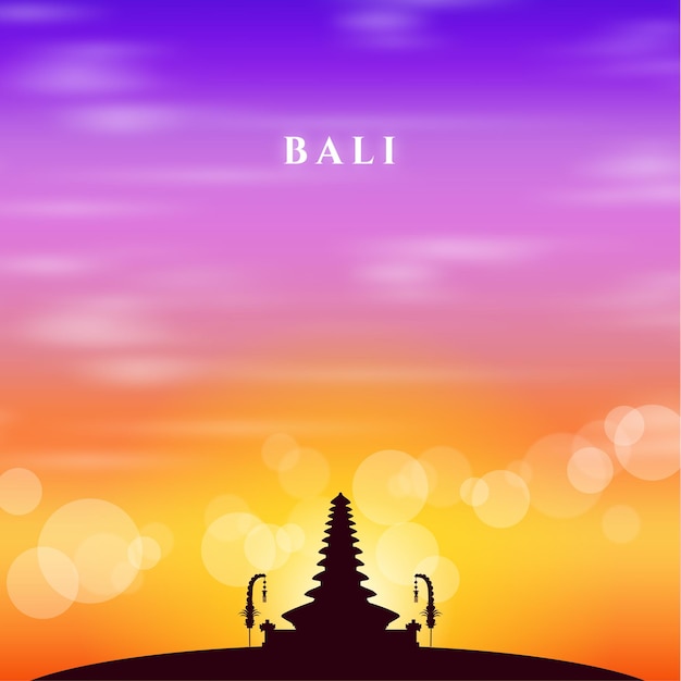 Vector gradient bali sunset