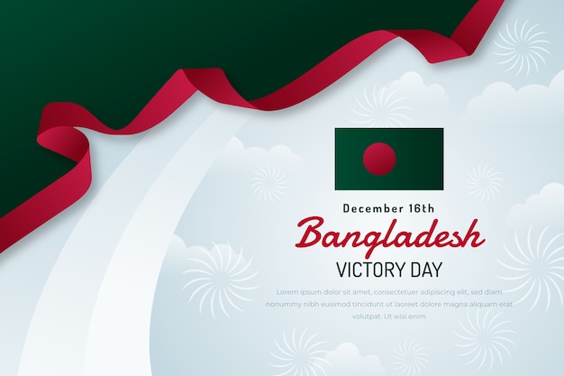 Vector gradient bangladesh victory day background