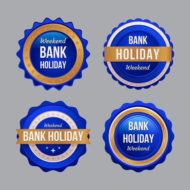 Gradient bank holiday labels