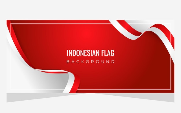 Banner sfumato sfondo della bandiera dell'indonesia