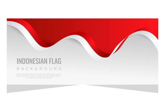 Gradient banner indonesië vlag achtergrond