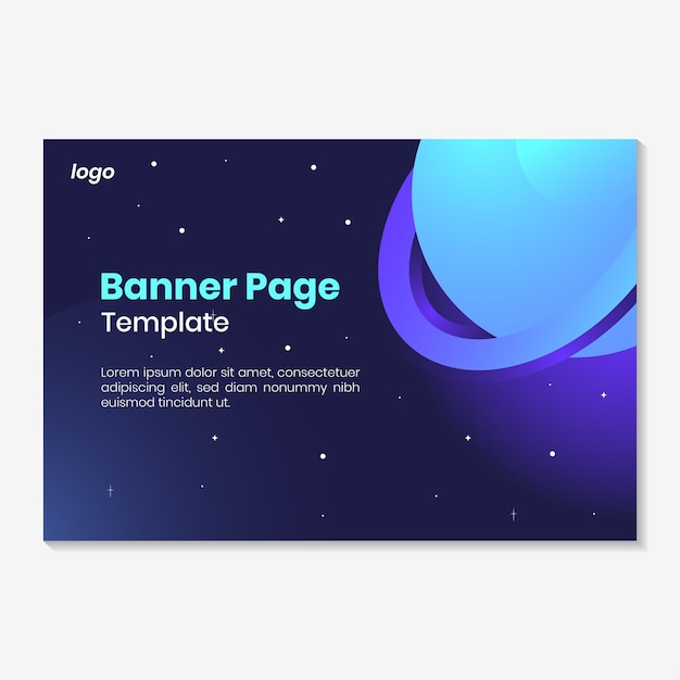 Gradient banner page background in modern style