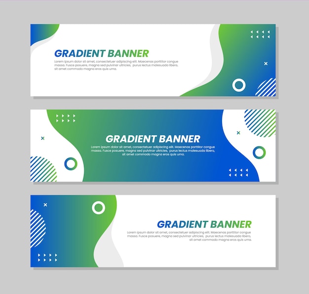 Gradiënt banner sjabloon ontwerp collectie