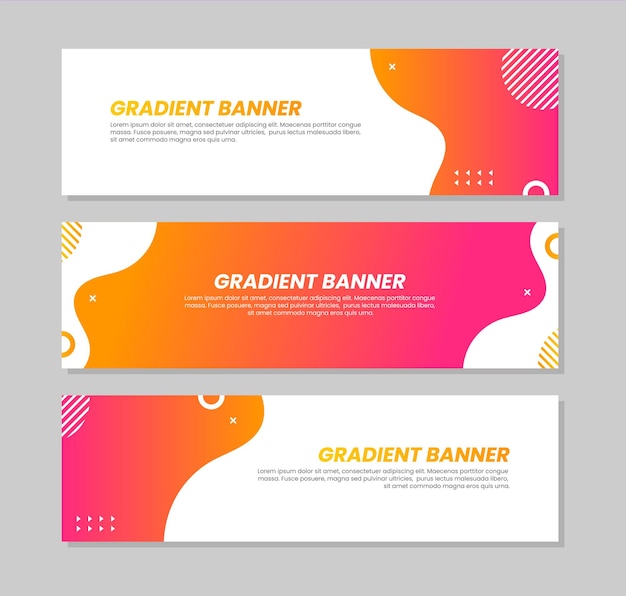 Gradiënt banner sjabloon ontwerp collectie